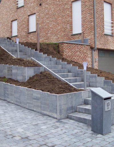Vallons nivelles | Escalier-et-soutenement-en-pb